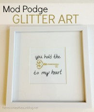 Mod Podge Glitter Art and Giveaway