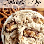 This Snickers Dip recipe uses only 4 ingredients and is super easy to make. #Chocolate4TheWin #shop
