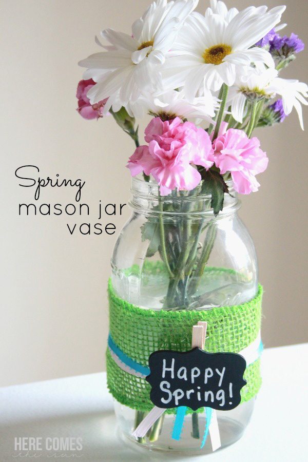 Spring Mason Jar Vase
