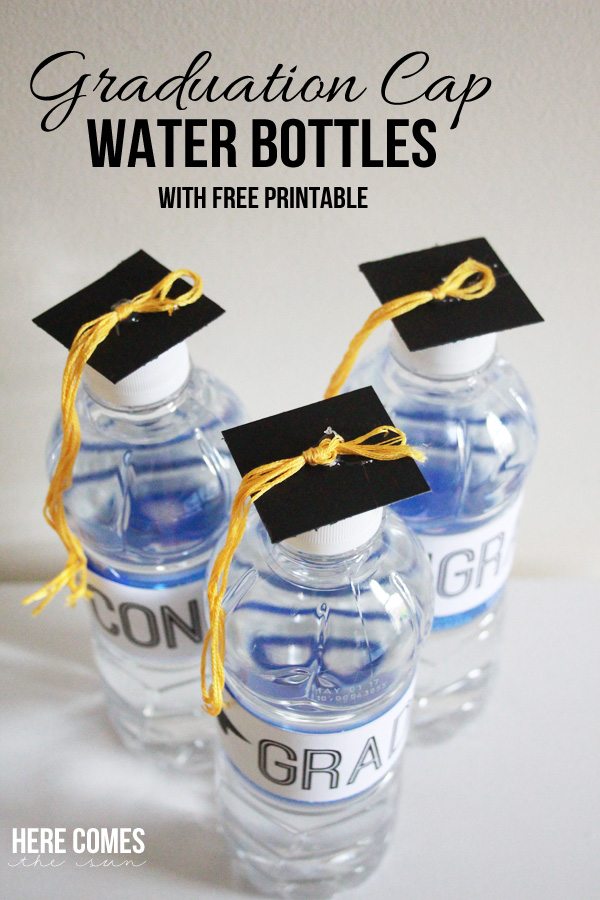 Graduation Cap Water Bottles