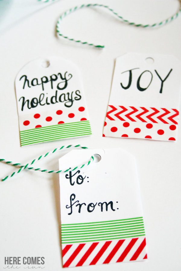 Washi Tape Christmas Gift Tags