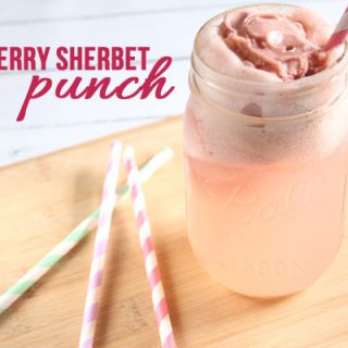 Make this delicious raspberry sherbet punch with only 2 ingredients!