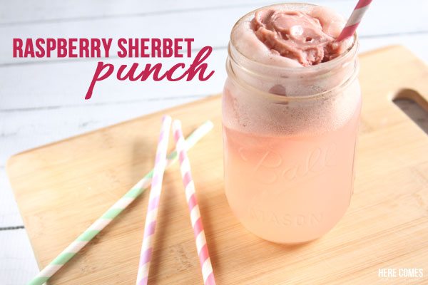 Raspberry Sherbet Punch – 2 Ingredients!