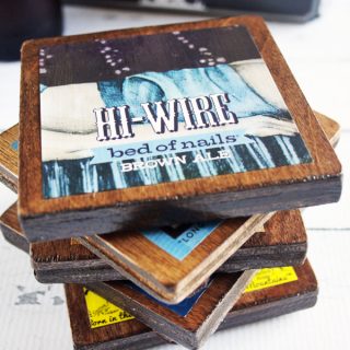 Make your own beer label coasters! These make the perfect gift!