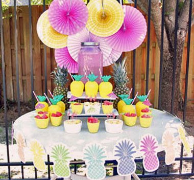 Pineapple and Flamingo Pool Party