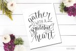 Get the beautiful hand lettered Thanksgiving print for free. Click here to get more details and to download!