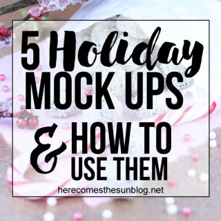 This is a great collection of holiday mock ups with tips on how to use them!