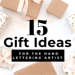 gift ideas for hand lettering