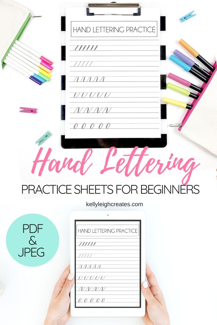 hand lettering Practice Sheets
