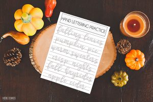 10+ Free Brush Lettering Practice Sheets | Kelly Leigh Creates