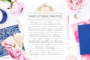 10+ Free Brush Lettering Practice Sheets | Kelly Leigh Creates