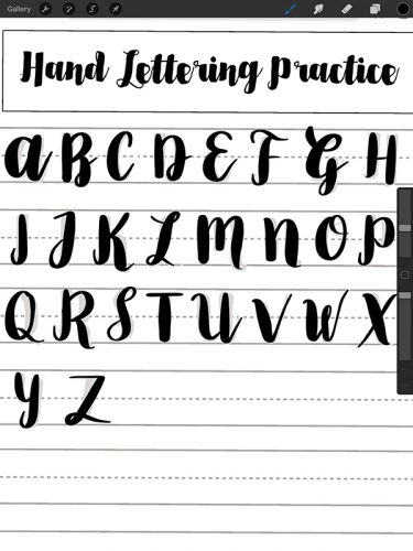 How to Use Hand Lettering Practice Sheets in Procreate | Kelly Leigh ...