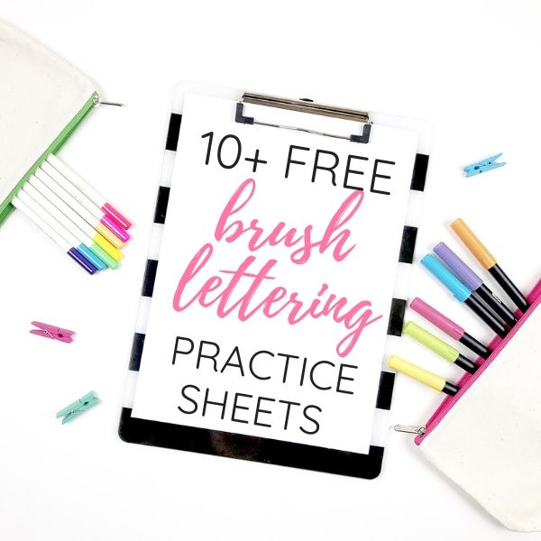 10+ Free Brush Lettering Practice Sheets