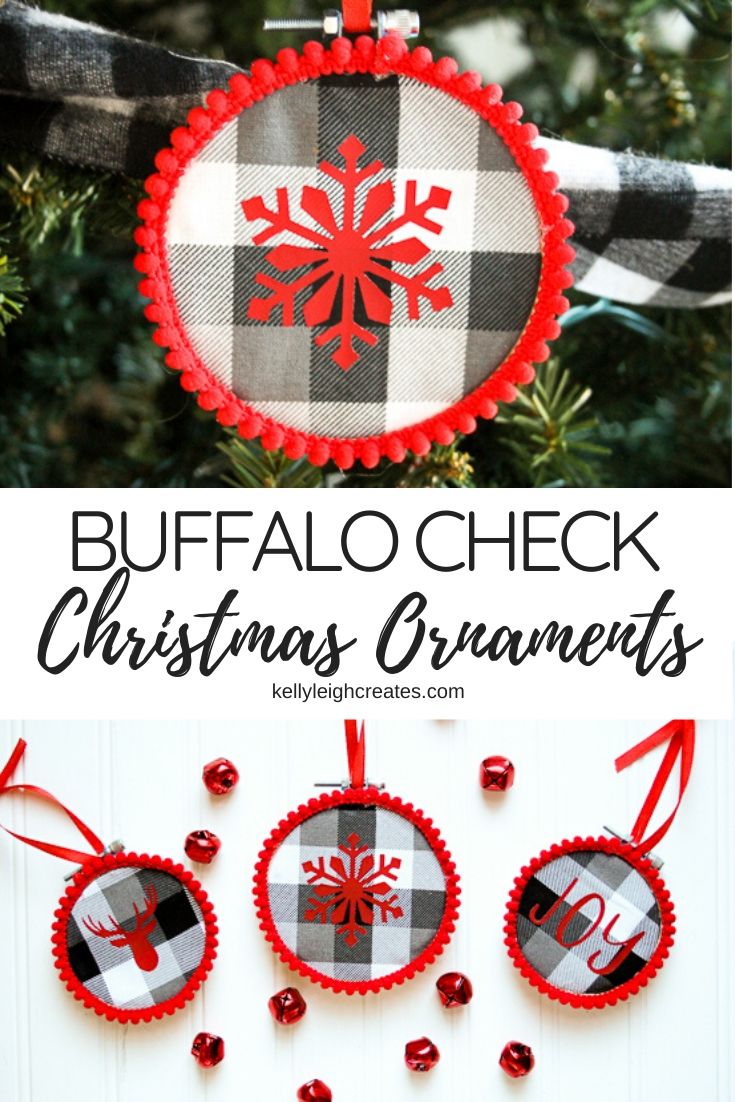 buffalo check christmas ornaments