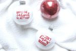 The Easiest Way to Place Vinyl on Christmas Ornaments | Kelly Leigh Creates