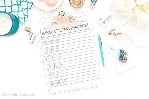 Uppercase Hand Lettering Practice Sheets