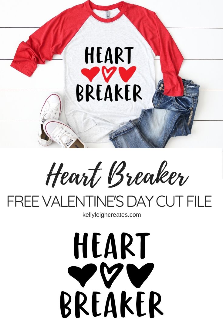 heart breaker valentine cut file