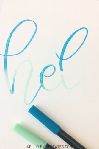 How to Create Watercolor Lettering with Brush Pens | Kelly Leigh Creates
