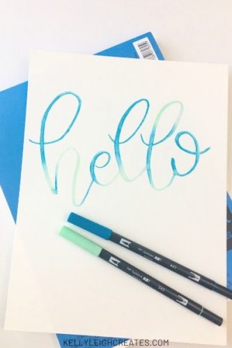 How to Create Watercolor Lettering with Brush Pens | Kelly Leigh Creates