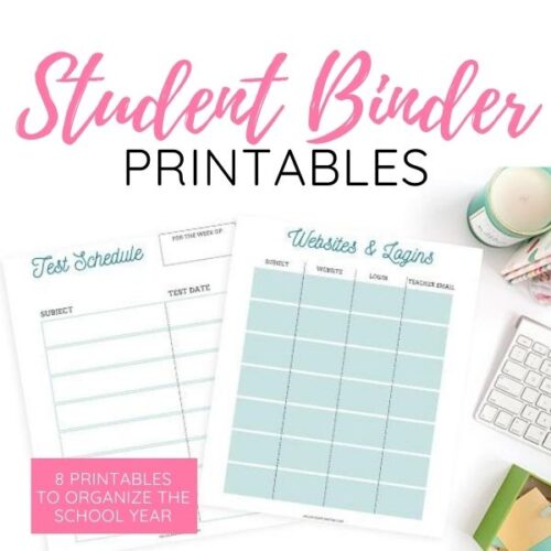 Student Binder Printables (Plus Bonus Online Learning Printable)