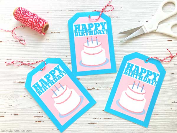 gift tags made with silhouette print and cut
