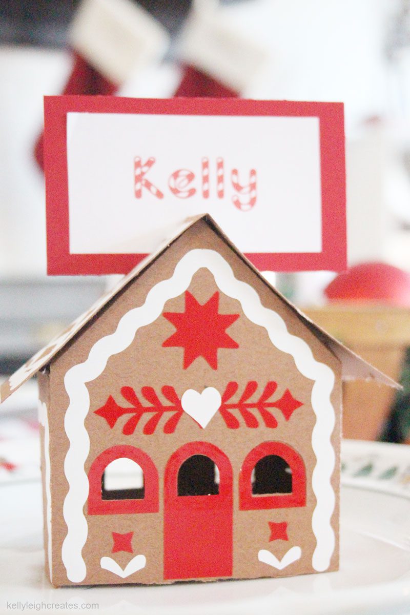 gingerbread house place card holders