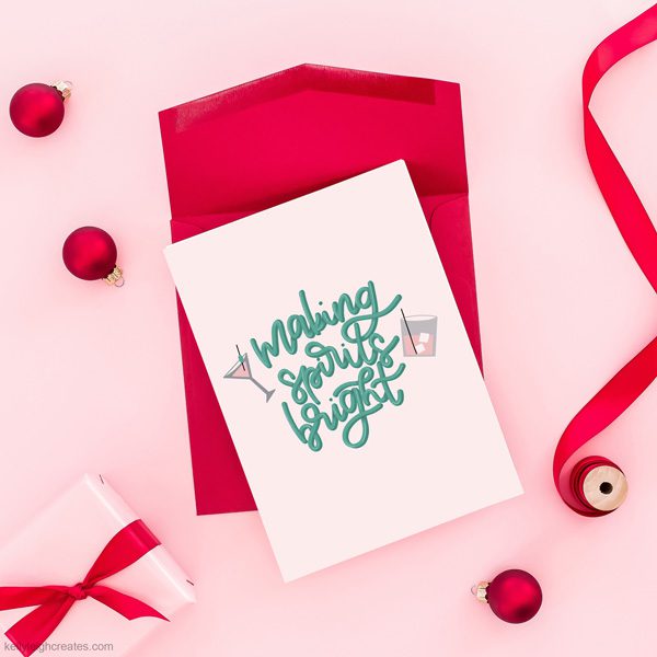 Free Printable Making Spirits Bright Christmas Card
