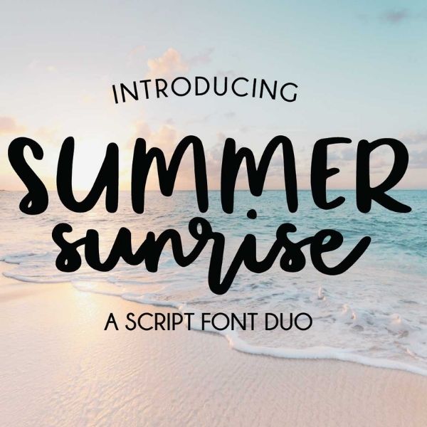 Introducing Summer Sunrise Font