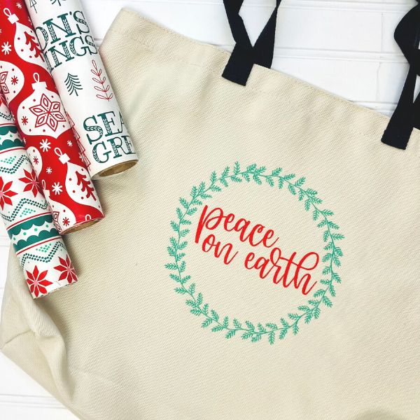 Christmas Tote Bag with Cricut Infusible Ink