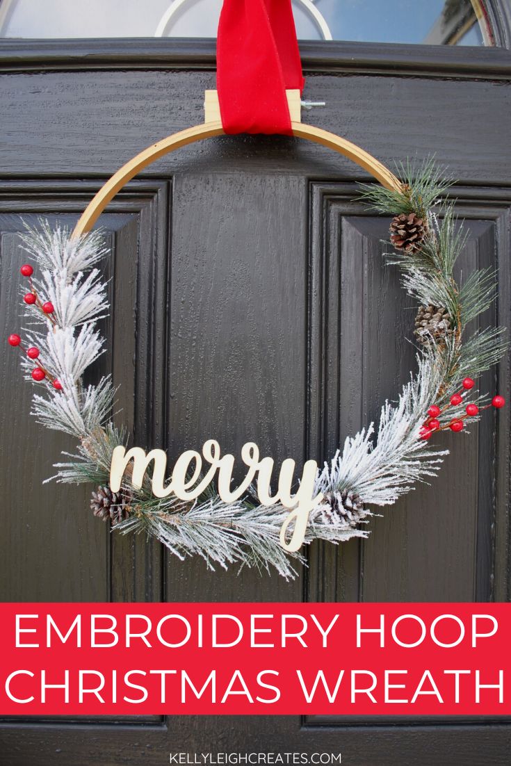 embroidery hoop christmas wreath