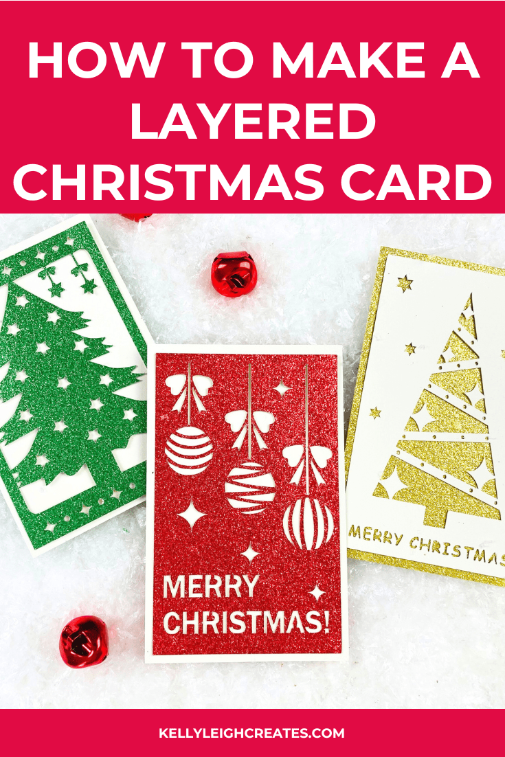 layered paper christmas cards with glitter cardstock