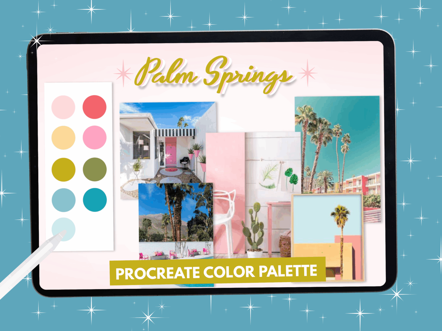 Palm Springs Procreate Color Palette | Kelly Leigh Creates